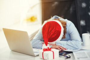 Winter depressionen und Weihnachts stress